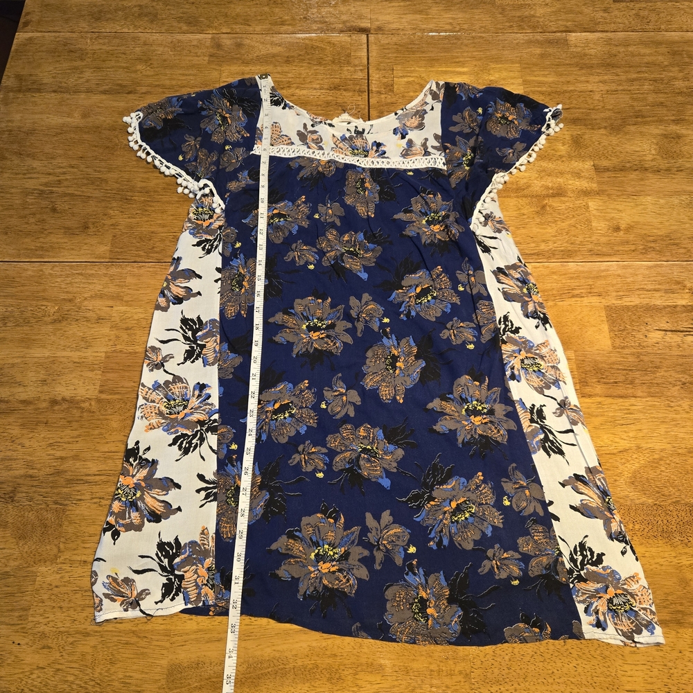 Entro Blue and Cream Floral Dress